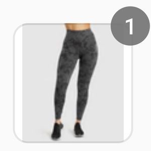 Gymshark Adapt Camo Seamless Leggings - Black - Size XS
